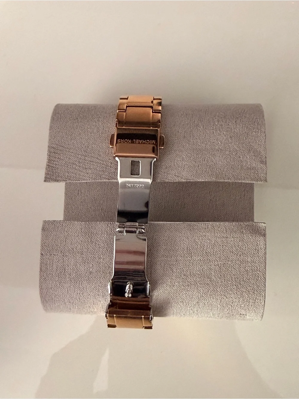 Michael Kors Rose Gold-Tone Bracelet Watch with navy Dial and Crystal Bezel